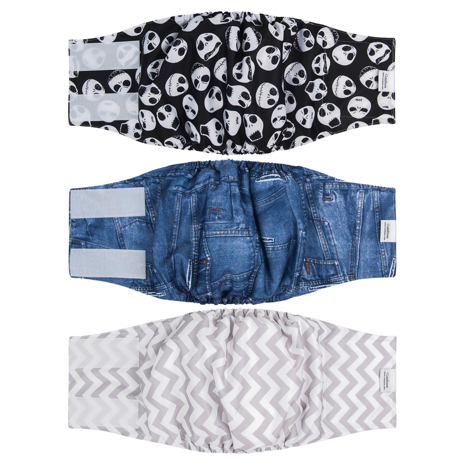 CuteBone bandas barriga para perro macho, diseño cómodo y reutilizable.