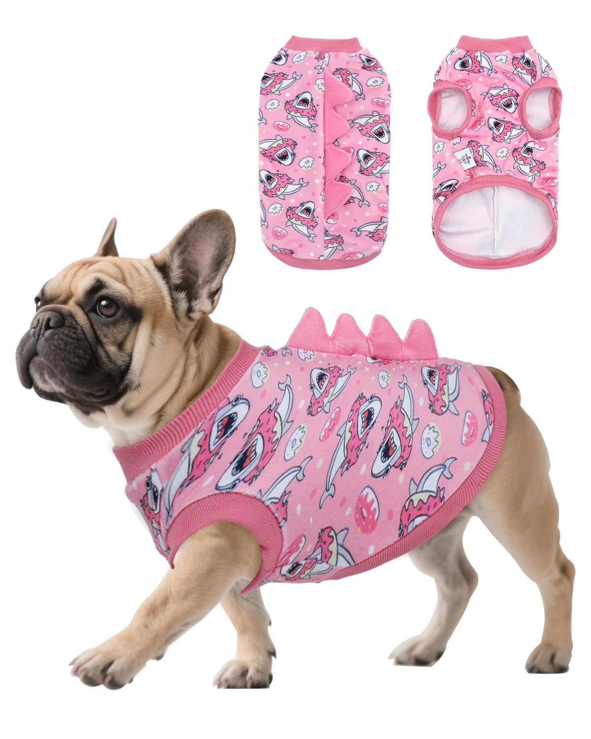 CuteBone camiseta para perro, dinosaurio en colores vivos, comodidad diaria.