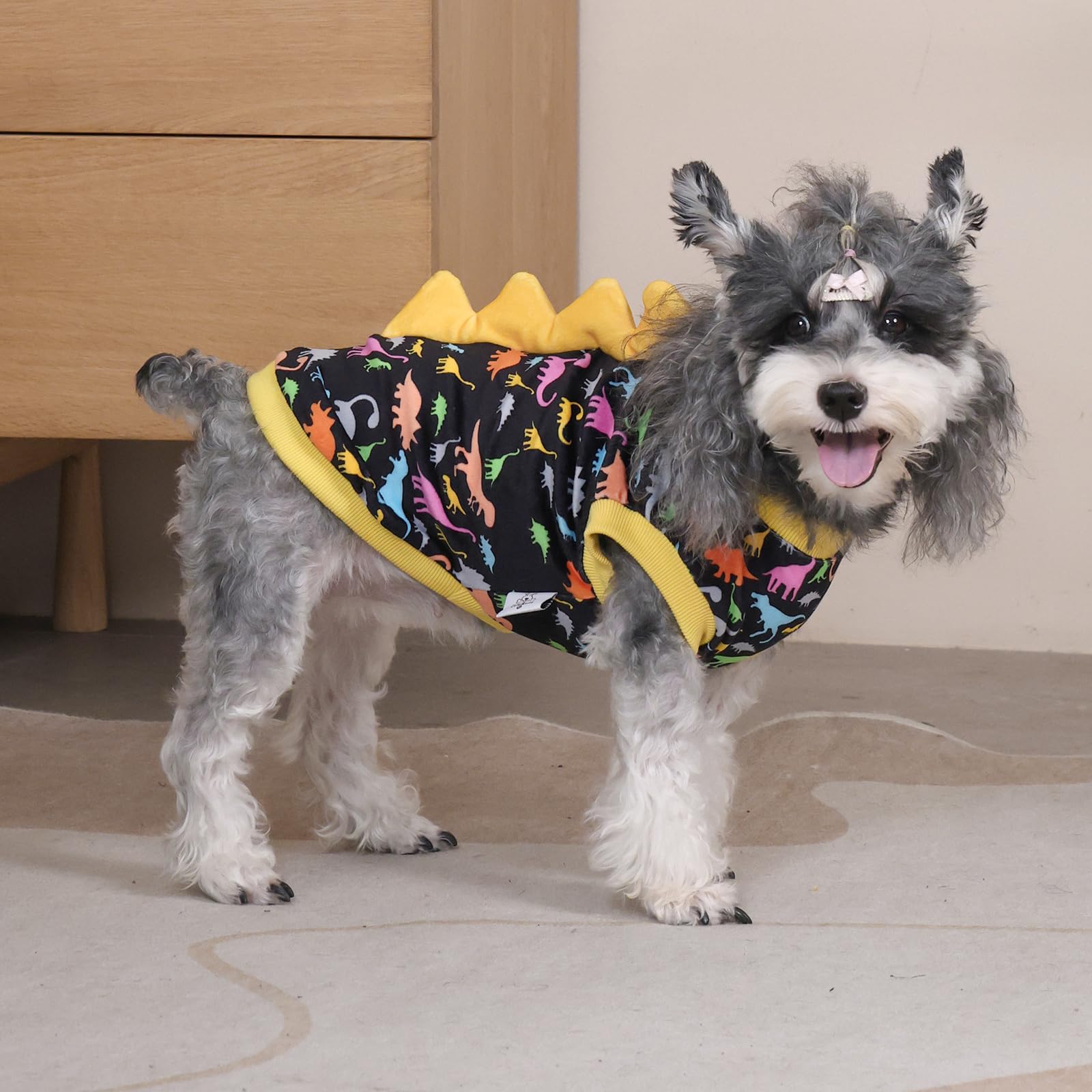 Cutebone camiseta dinosaurio para perro – apta para gatos, opción multiespecie.