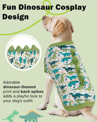 CuteBone camiseta dinosaurio para perro, estampado vibrante para lucir con estilo.