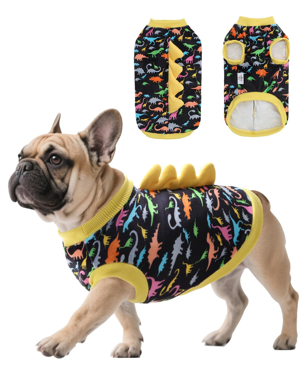 CuteBone camiseta perro dinosaurio impreso, ideal para paseos diarios
