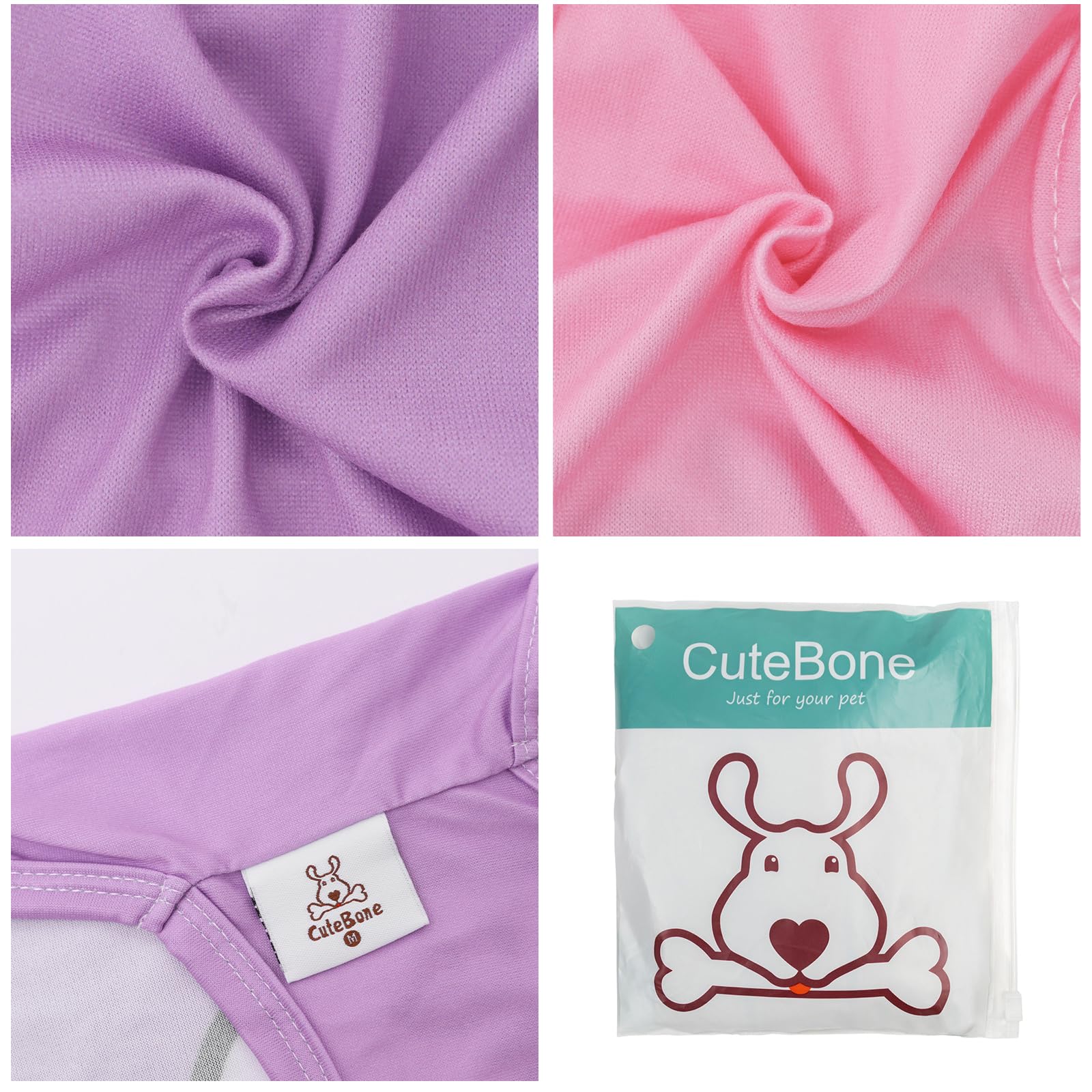CuteBone camiseta para perro pack2 facilidad de poner y quitar