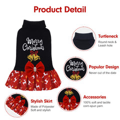 CuteBone Christmas sweater back view on small dog