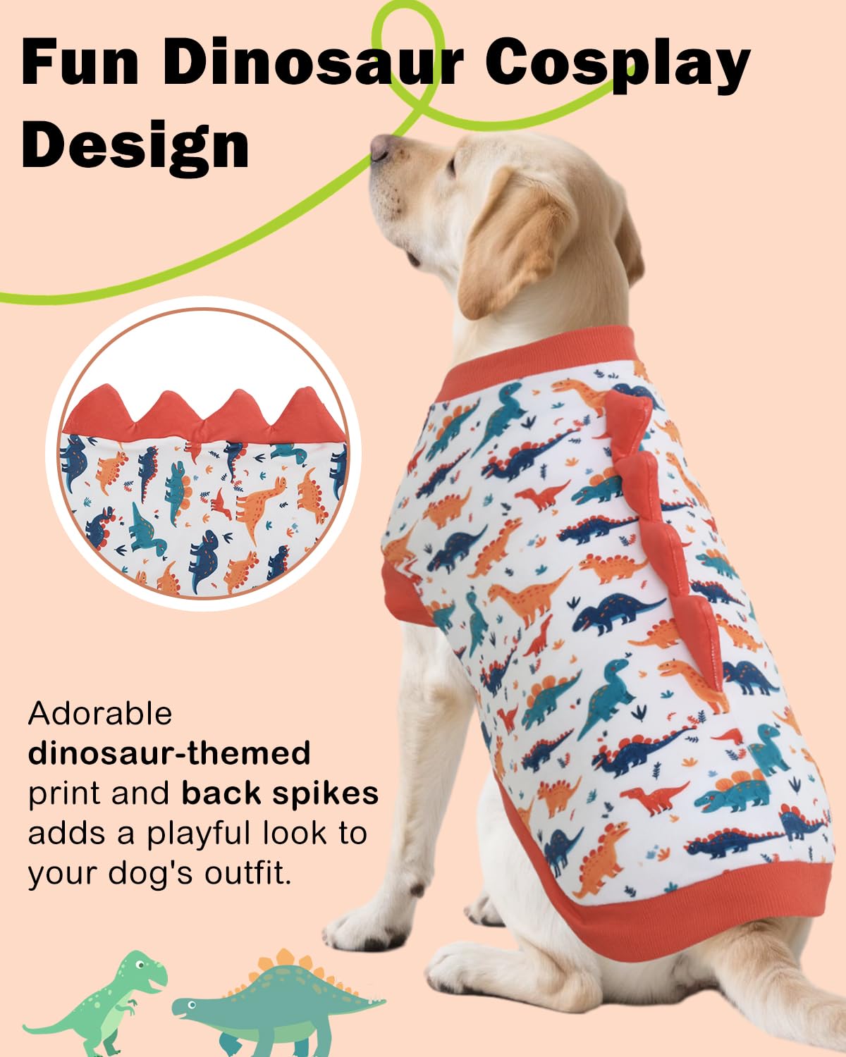 CuteBone diseño de dinosaurio con espigas traseras, ideal para fotos.