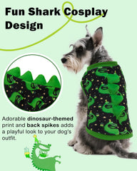 CuteBone disfraz dinosaurio para perro, espalda, libertad de movimiento durante juego.