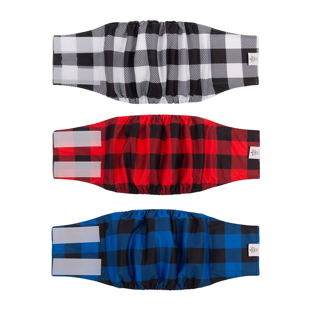 CuteBone DM27M: banda lavable para perro macho con cierre de velcro para ajuste seguro