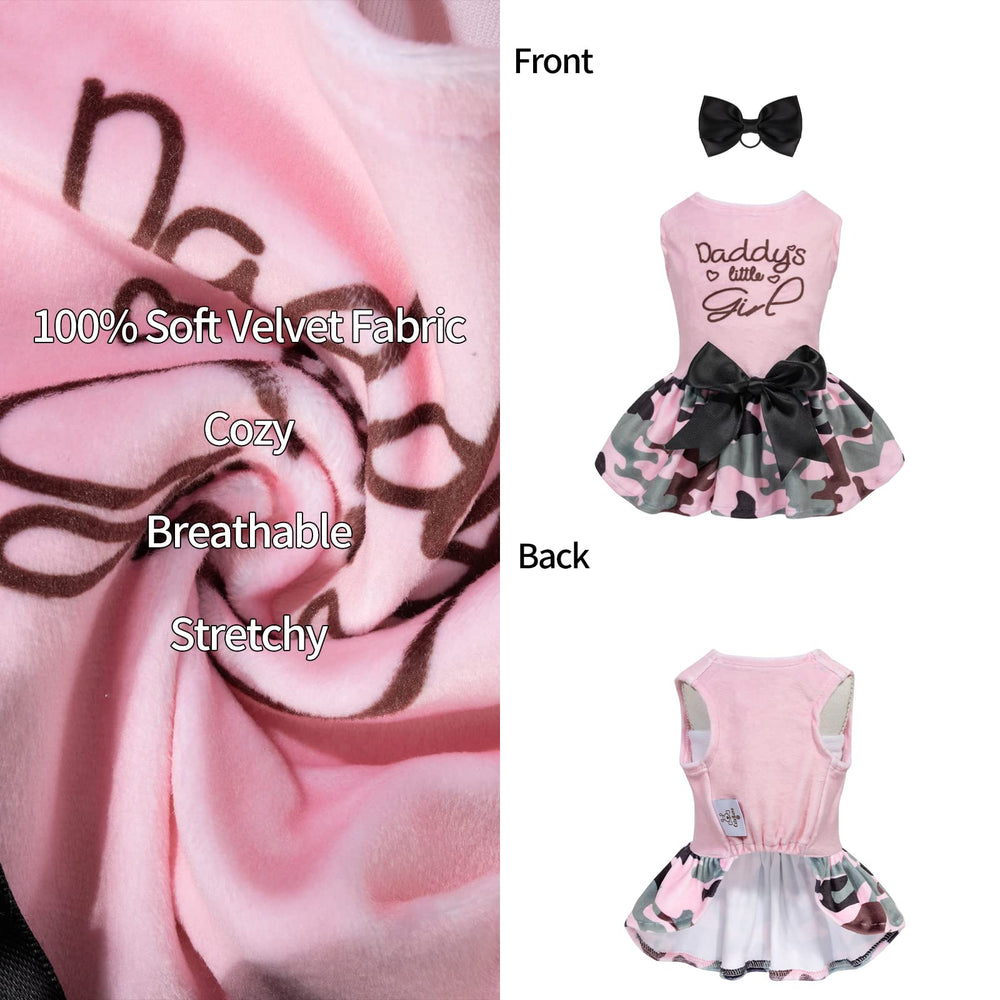 CuteBone vestido con lazo a juego para realzar la apariencia en salidas.