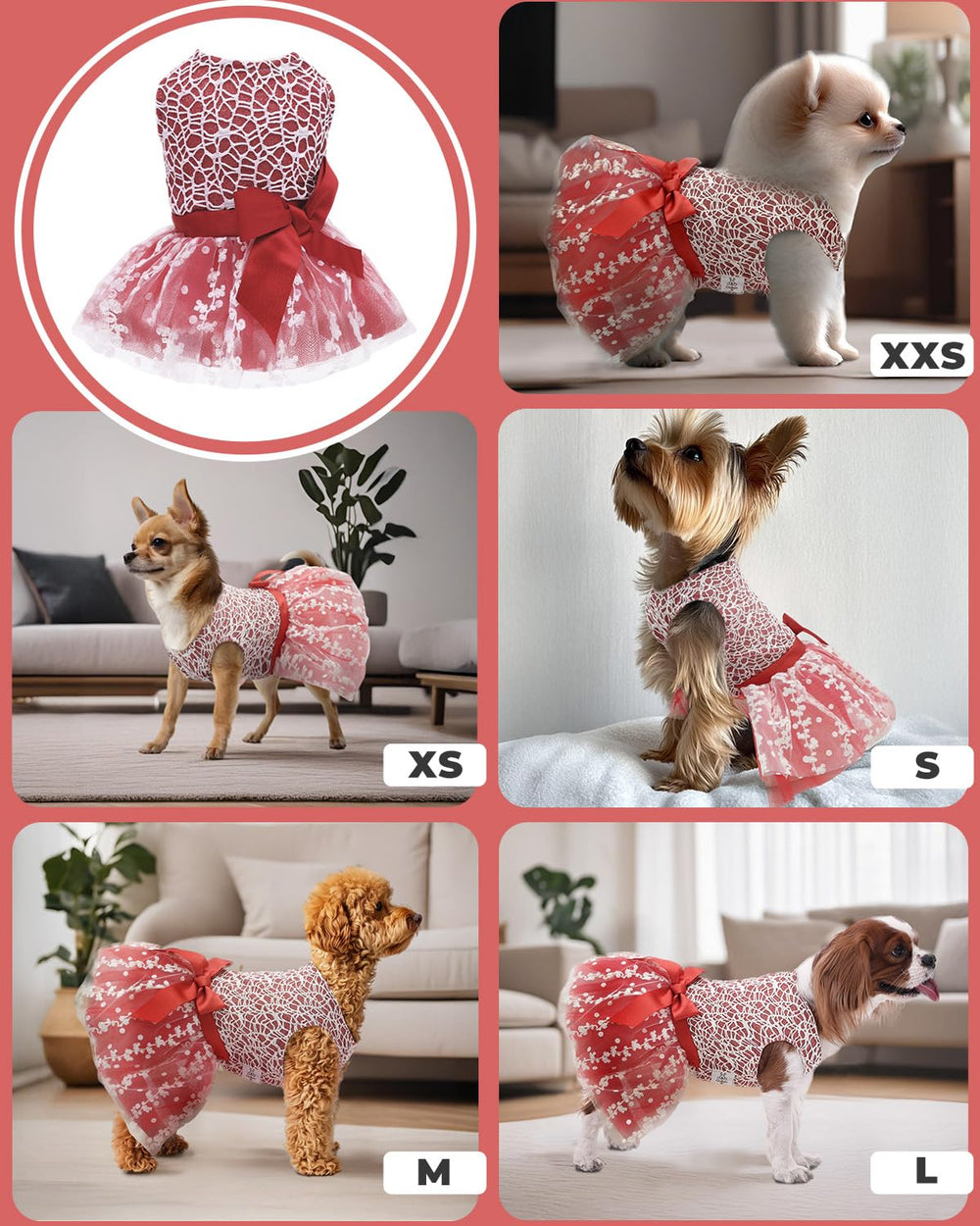 CuteBone vestido perro XXS tejido suave, transpirable para todas las estaciones.