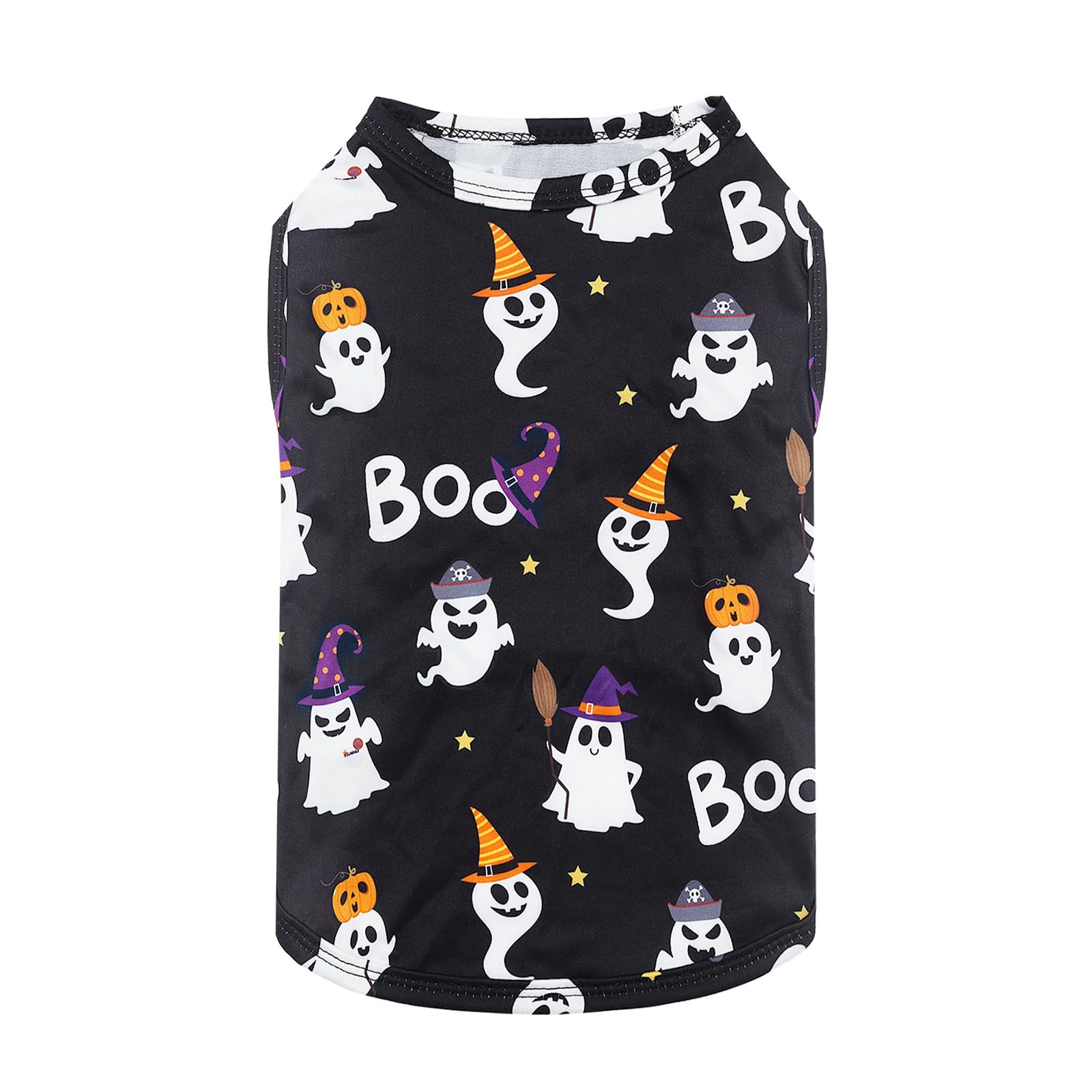 Camiseta CuteBone Halloween para perro con estampado de patas, ideal para fotos