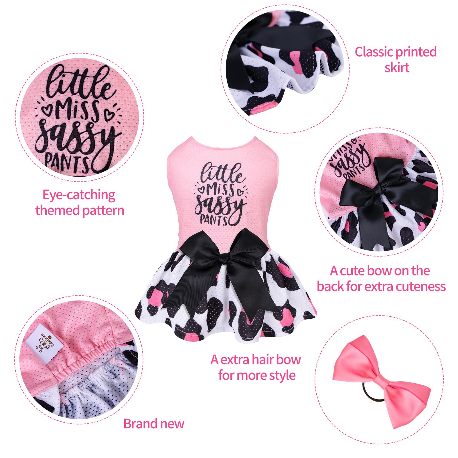 CuteBone guía de tallas para asegurar ajuste perfecto en perros pequeños.