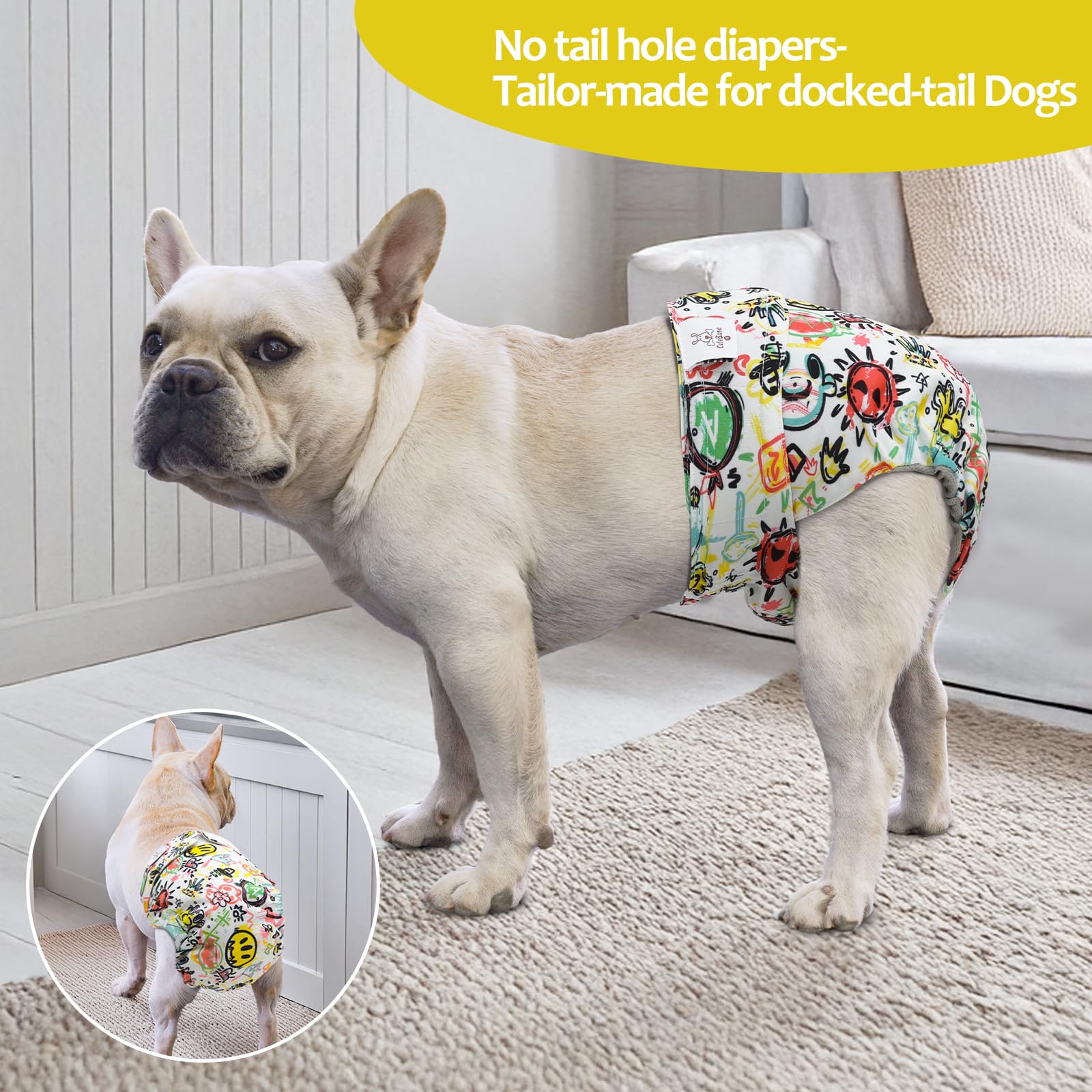 Pañales CuteBone con cierre de velcro para poner y quitar fácilmente.