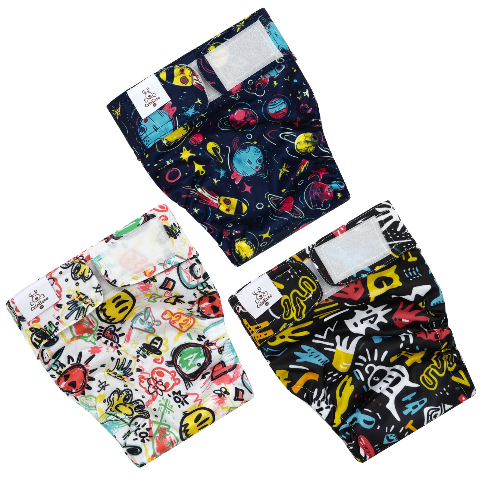Pañales CuteBone con ajuste elástico en las patas para mejor sujeción.
