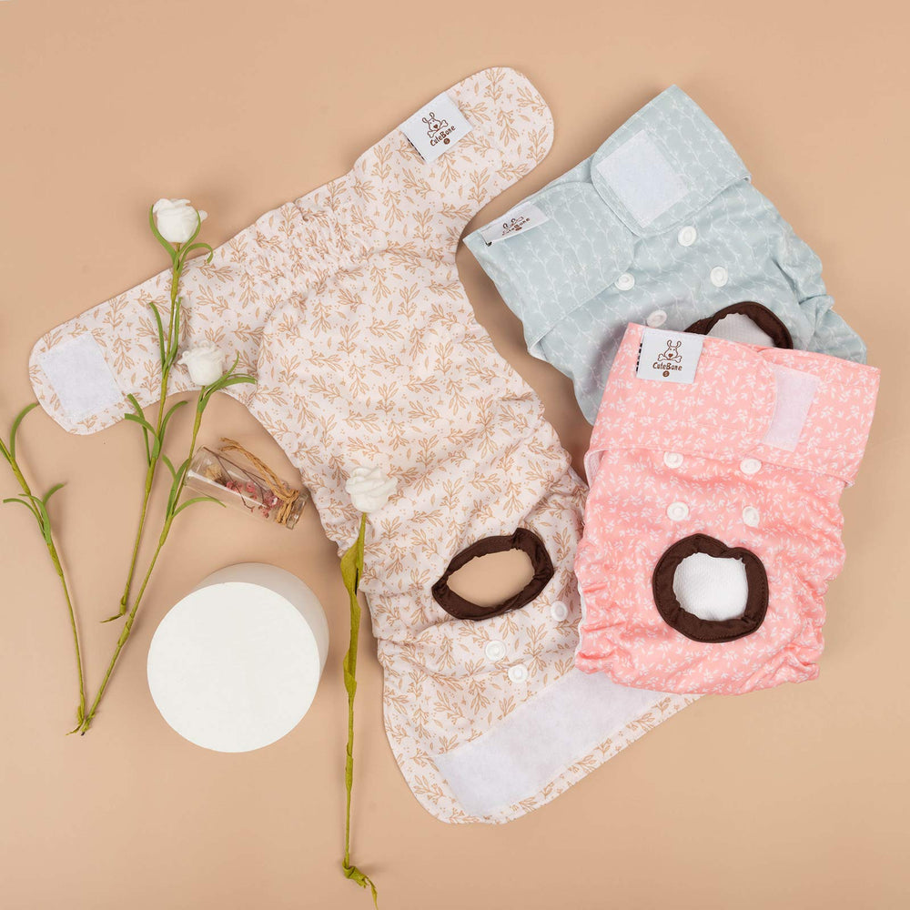 CuteBone pañales para perra grande con diseño de doble broche para ajuste seguro