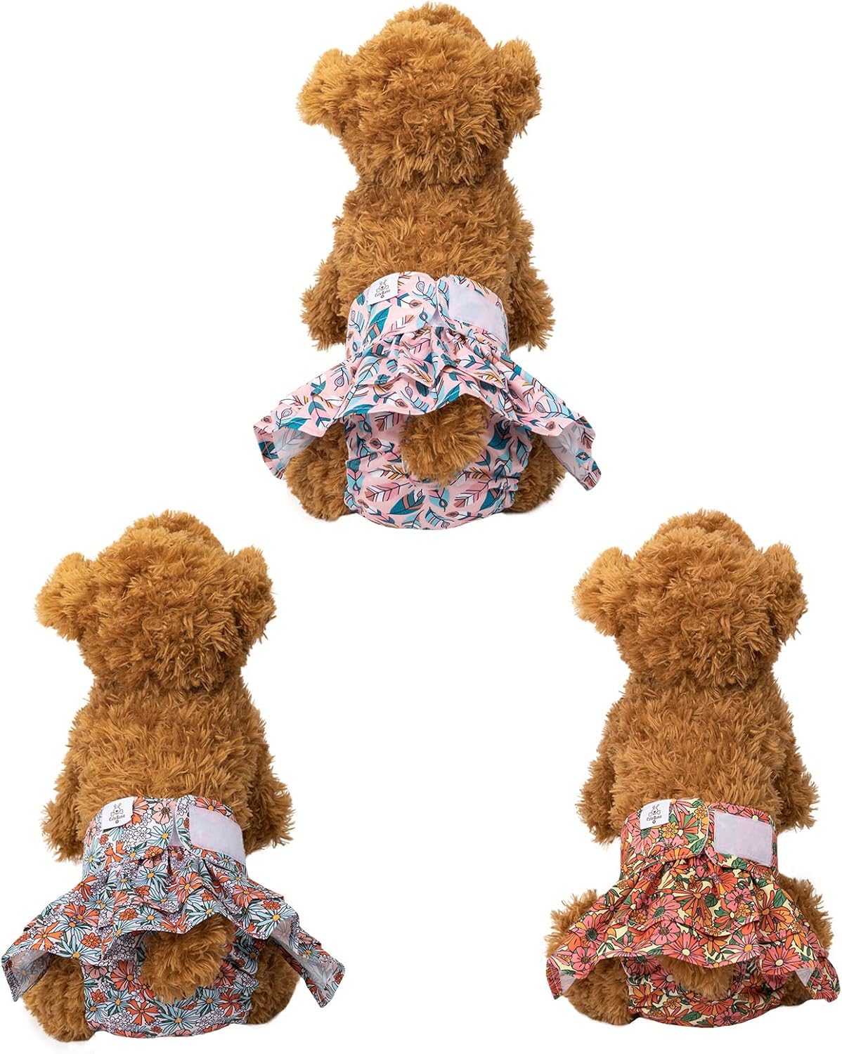 Cutebone pañales para perro con snaps para ajuste de cola.