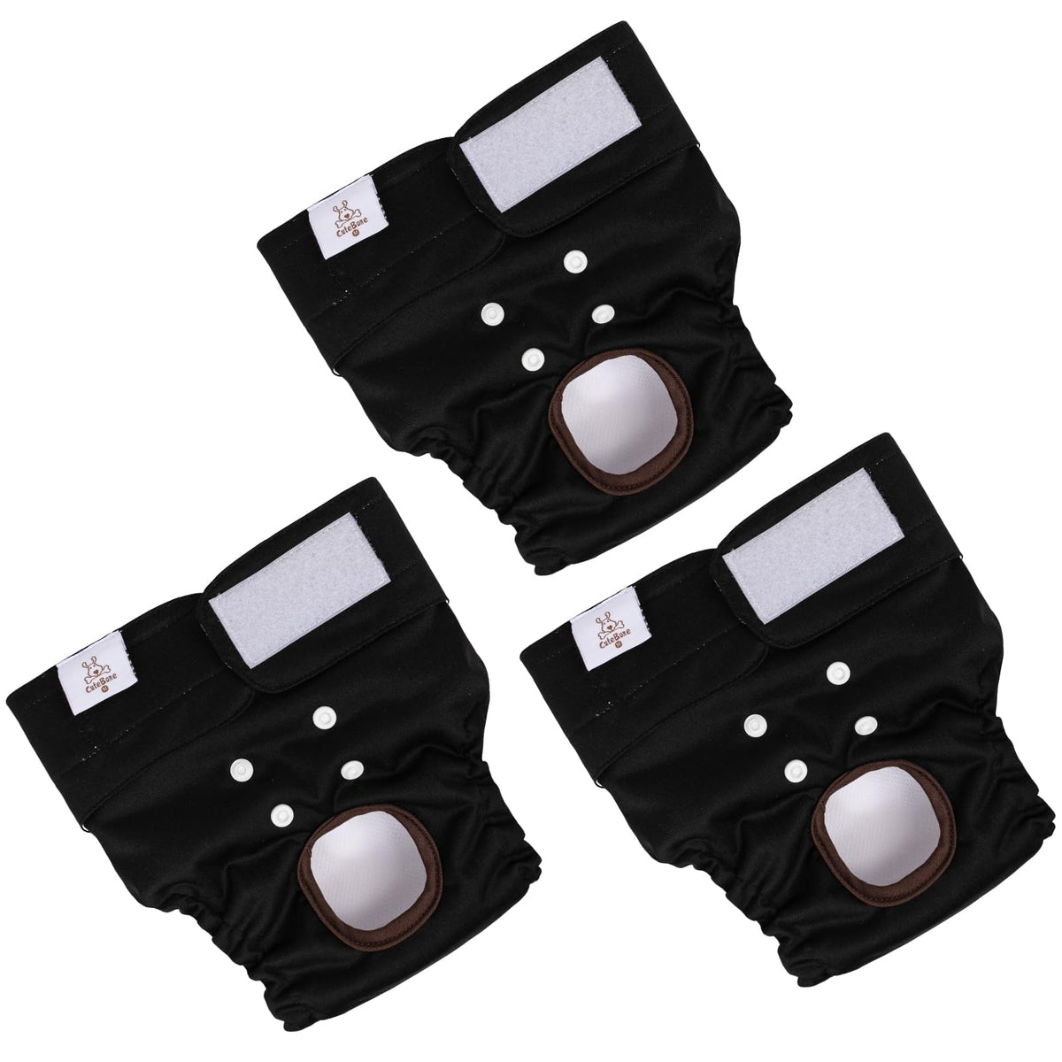 Pañales CuteBone para perro femenino con ajuste elastico para mayor comodidad.