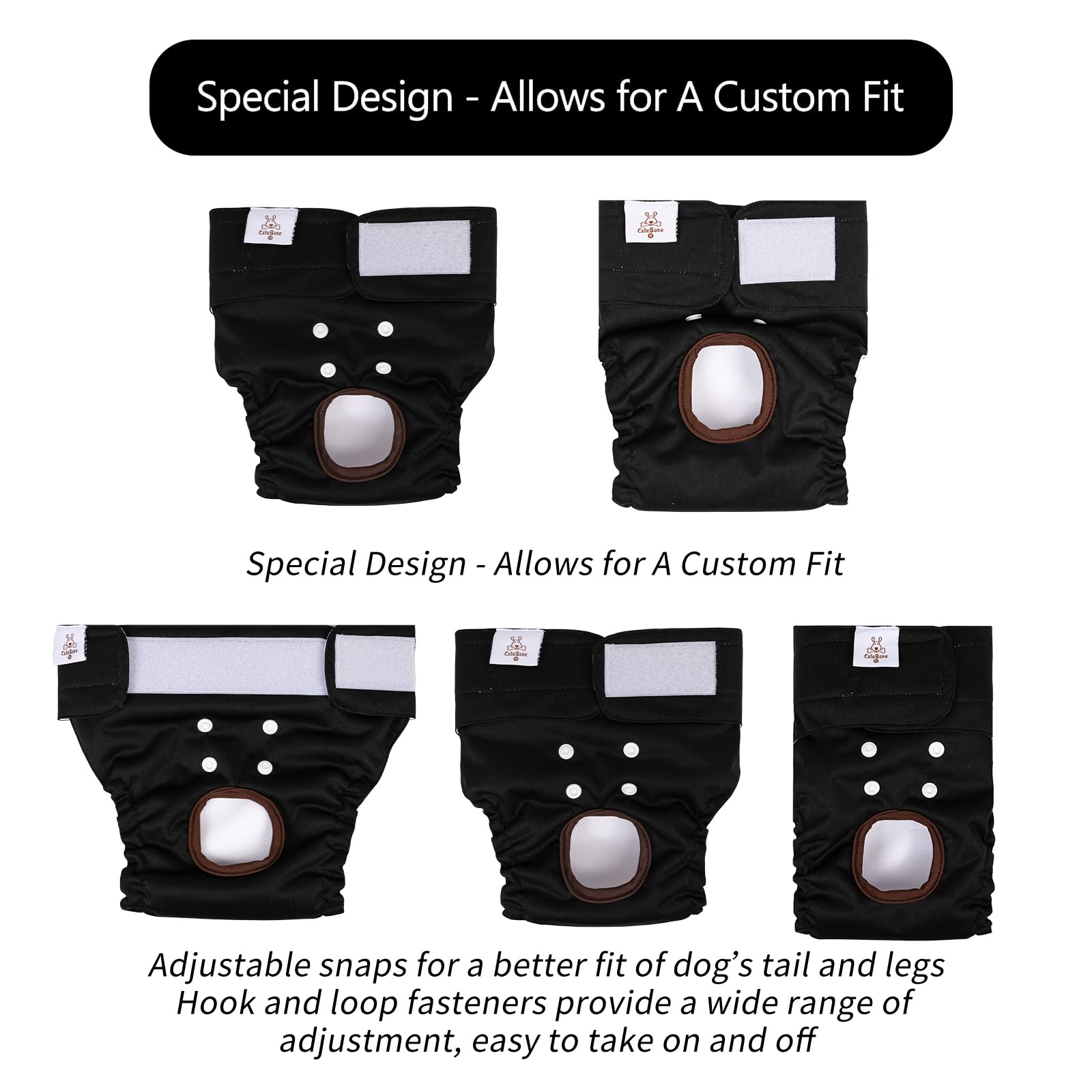 CuteBone pañales con capa impermeable para evitar filtraciones