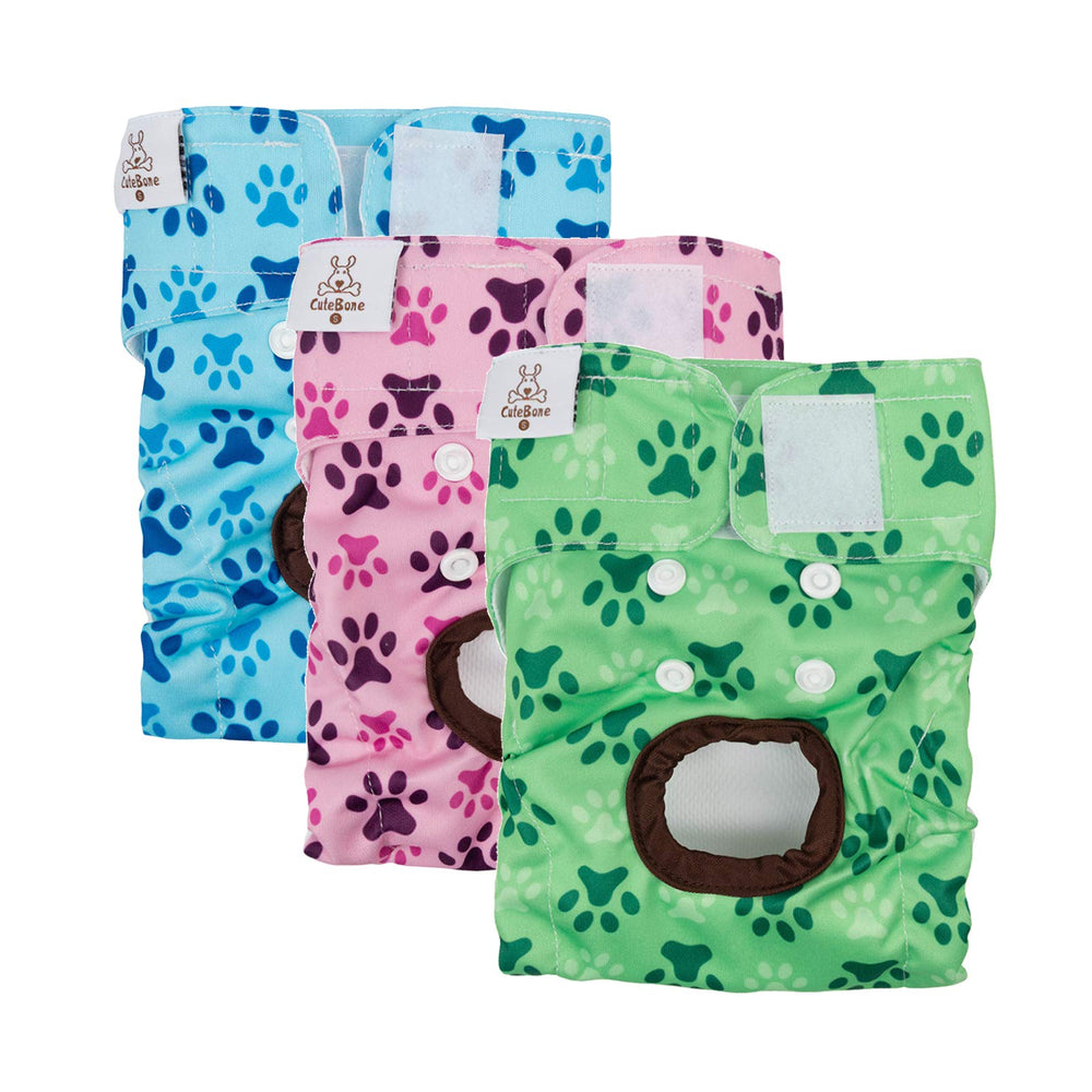 CuteBone: pañales para perro femenino con cierre doble para mejor sujeción.