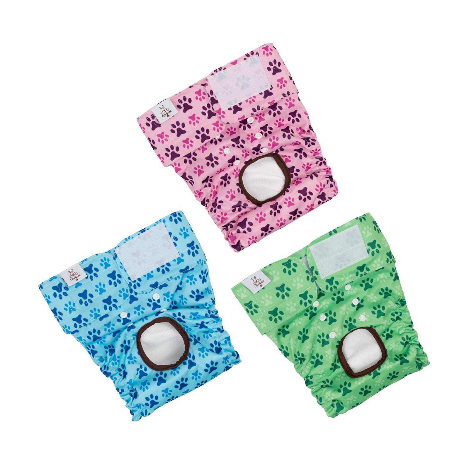 CuteBone pañales para perros femeninos, foco tamaño pequeño, ajuste cómodo para paseos diarios.