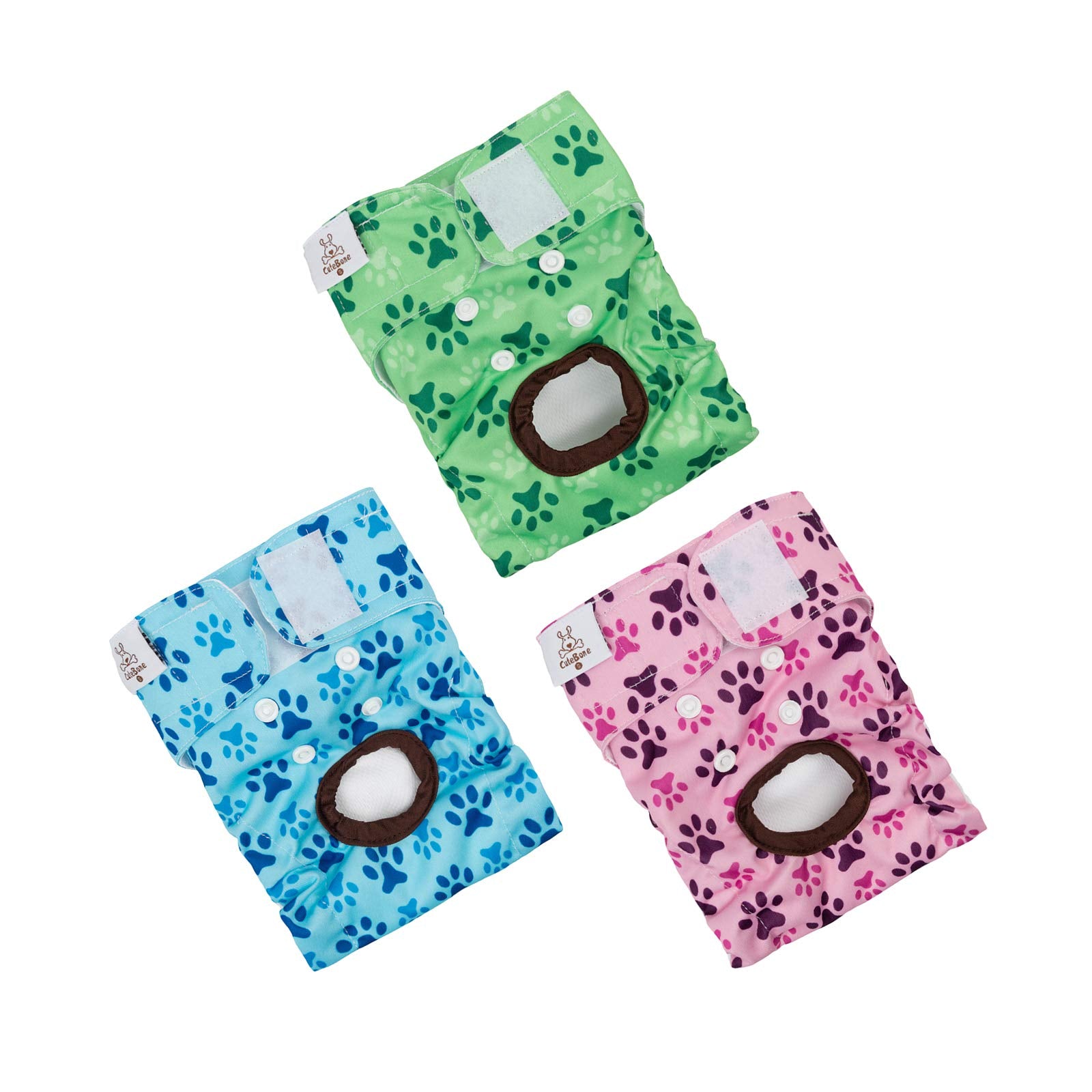CuteBone: pañales para perro femenino con velcro y ajuste cómodo para el ciclo de calor.