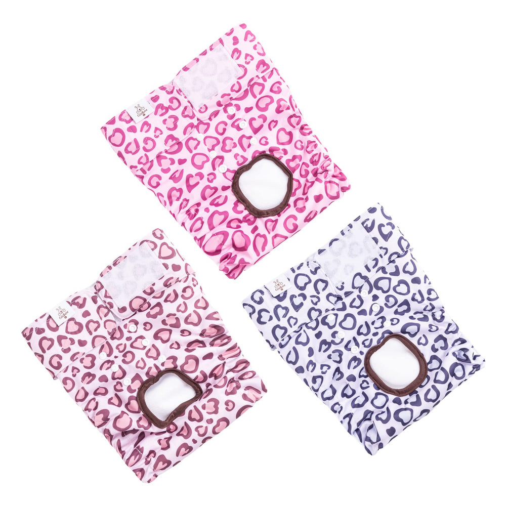 Pañales CuteBone para perro, pack de tres, reutilizables y cómodos para uso diario.