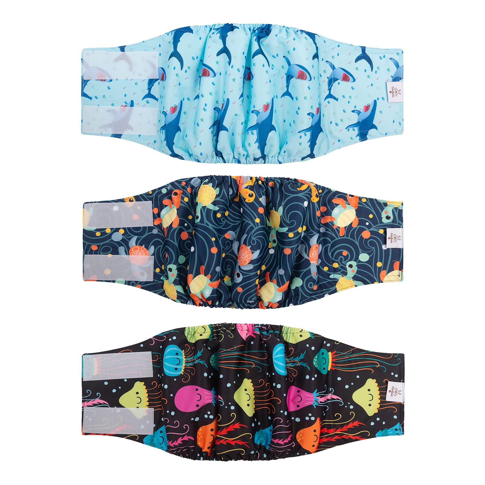 Pañales Cutebone para perro macho con ajuste seguro para mayor comodidad.
