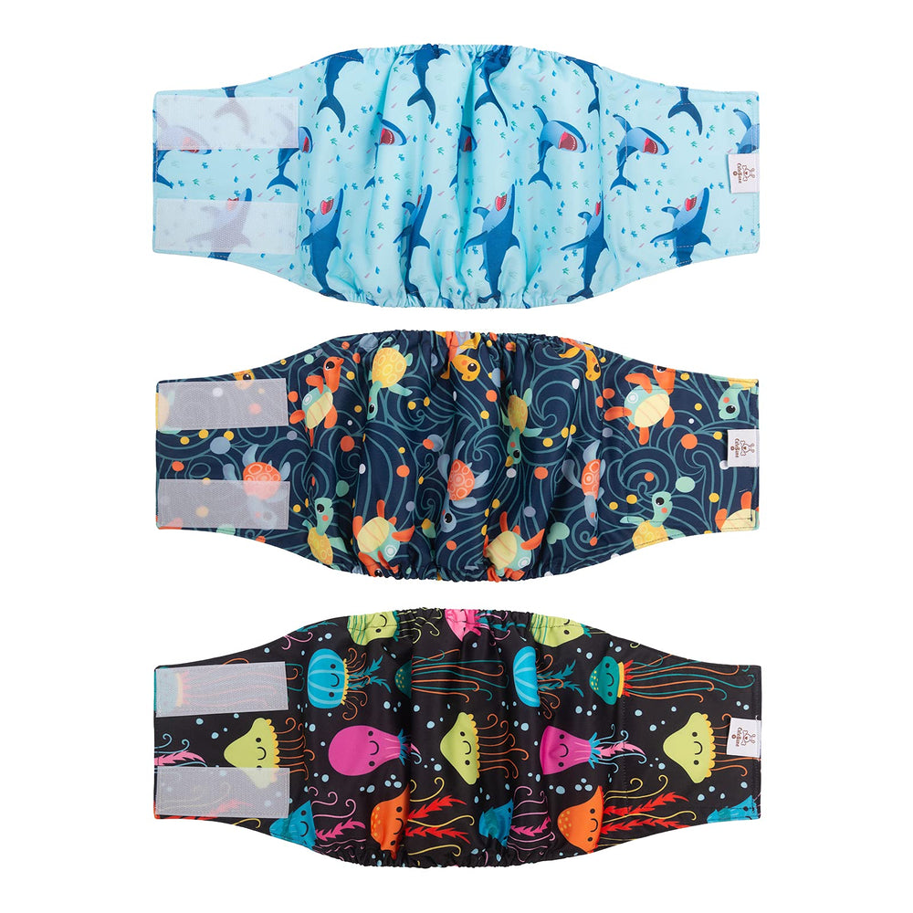 Pañales Cutebone para perro macho con ajuste seguro para mayor comodidad.