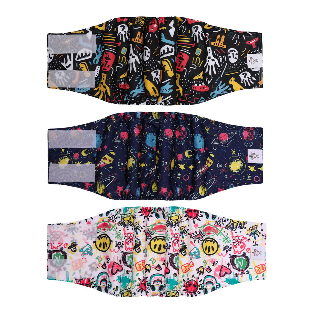 Pañales CuteBone para perro macho con diseño confort para paseos limpios.