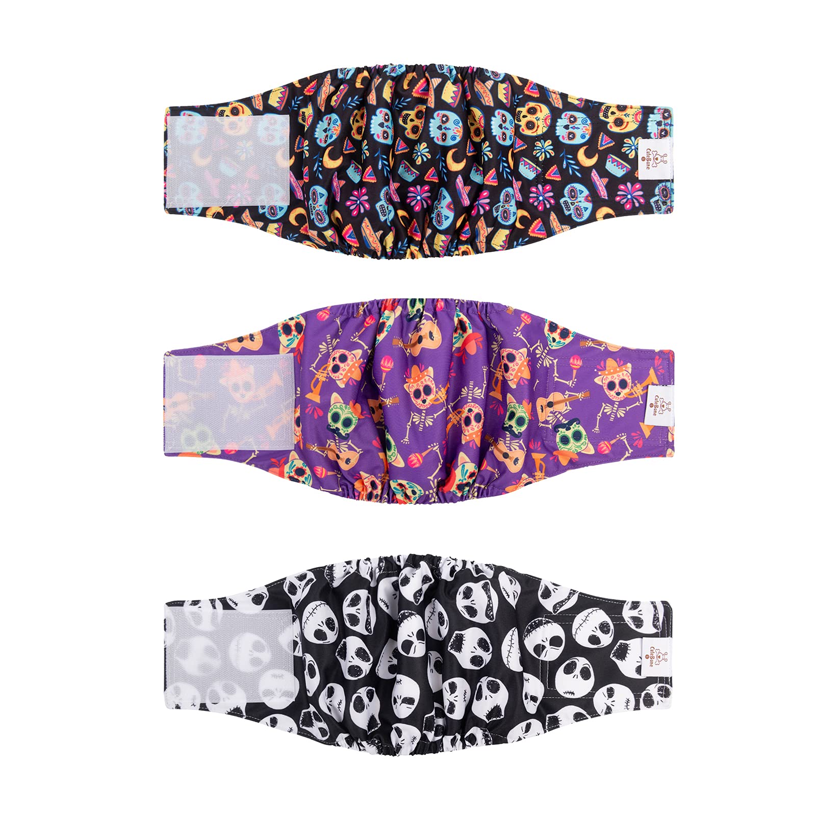 Pañales CuteBone para perro macho con diseño de Halloween, ideal para mantener limpio durante paseos