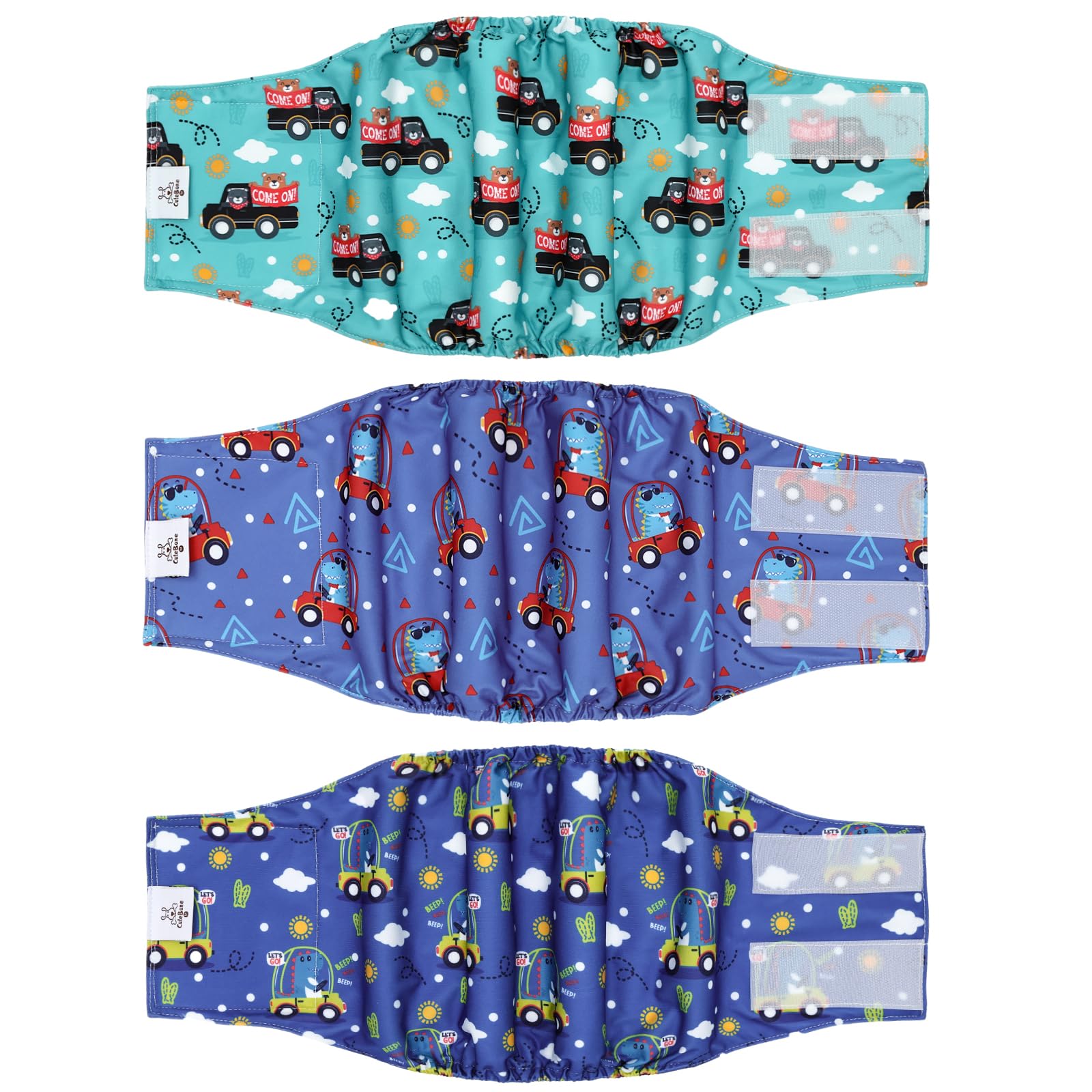 Pañales CuteBone para perros machos con diseño estampado, uso diario recomendado