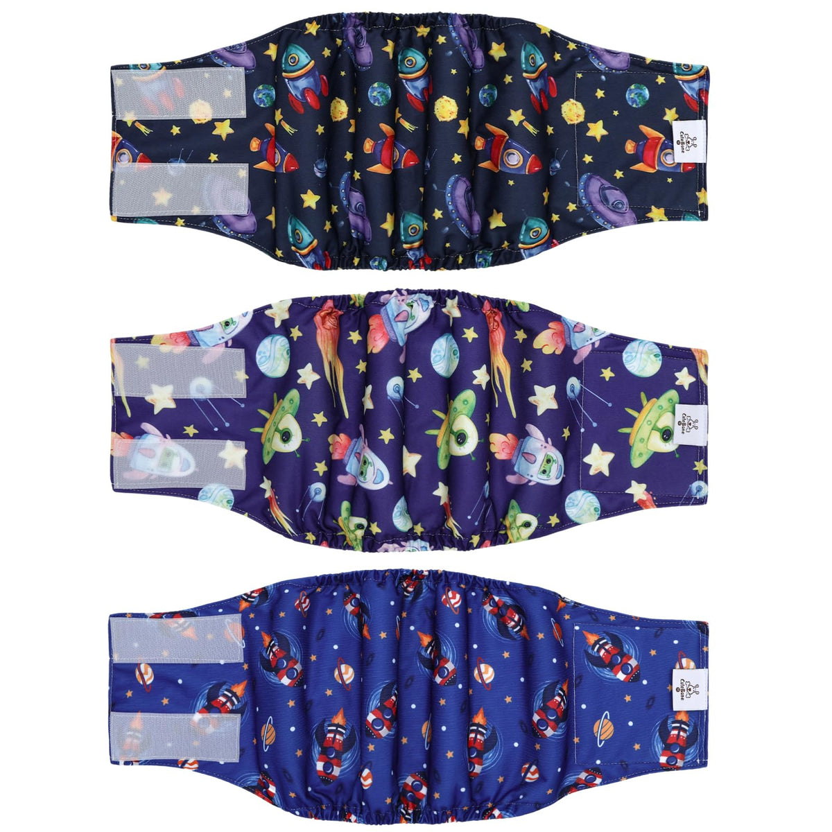 Pañales CuteBone para perros machos mostrando pack y diseños para comodidad diaria.