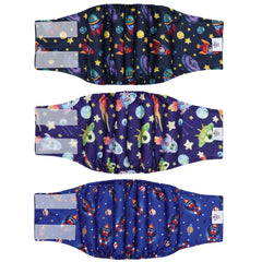 Pañales CuteBone para perros machos mostrando pack y diseños para comodidad diaria.