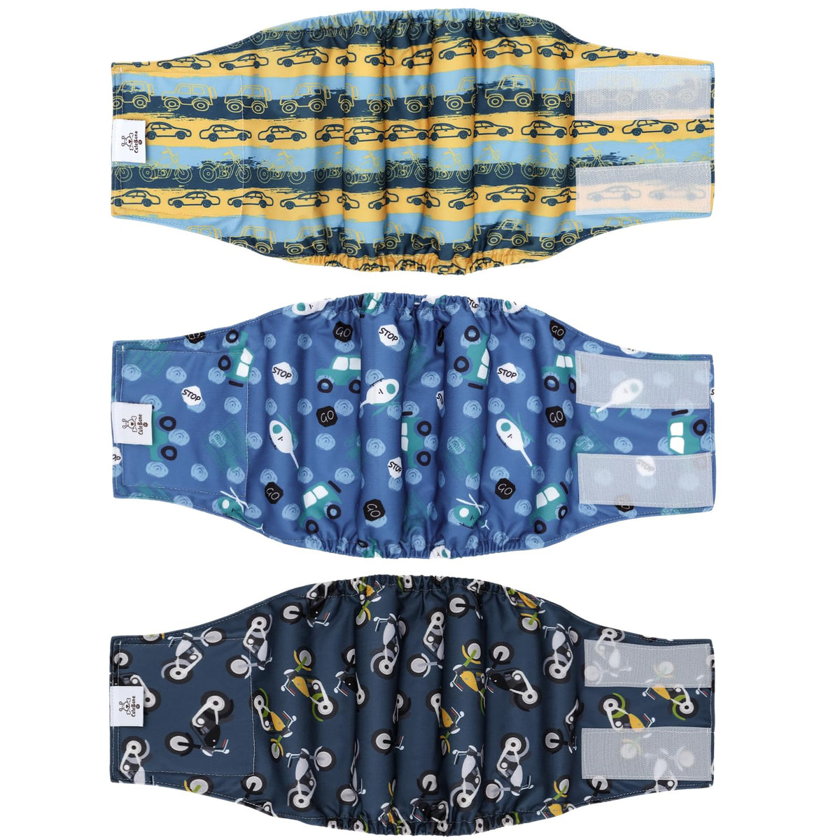 Pañales CuteBone para perros machos, paquete de tres, cómodo y reutilizable.