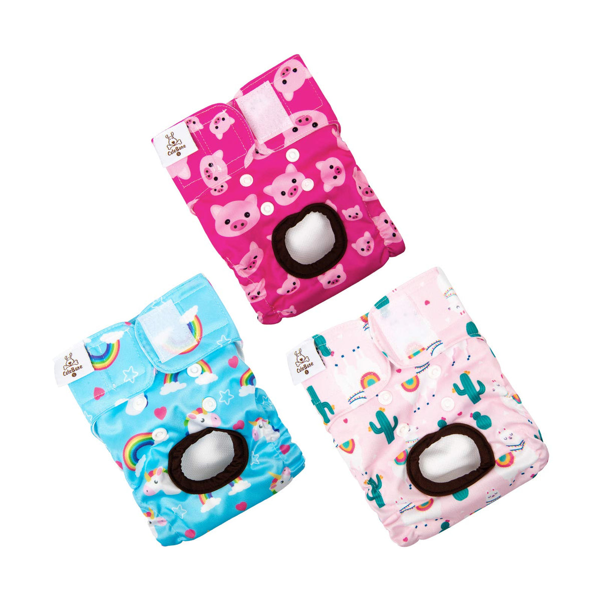 Pañales Cutebone para perro: elasticos de pierna ajustables para mayor comodidad.