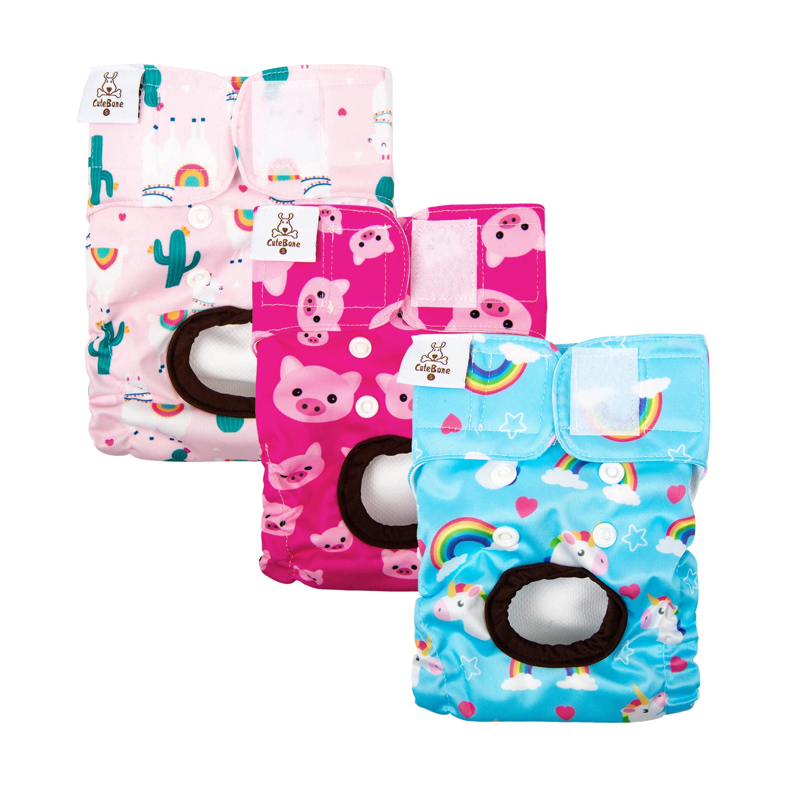 CuteBone pañales con ajuste oculto, mejora el confort sin irritar la piel.