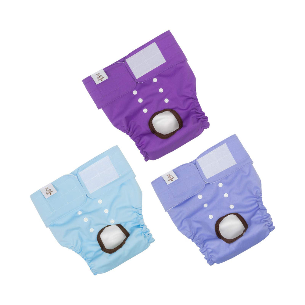 Pack de 3 pañales CuteBone en tallas S/M/L para diversidad.