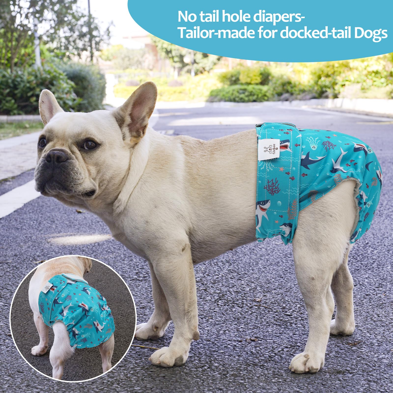 Pañales lavables CuteBone con absorbente interior para uso diario.