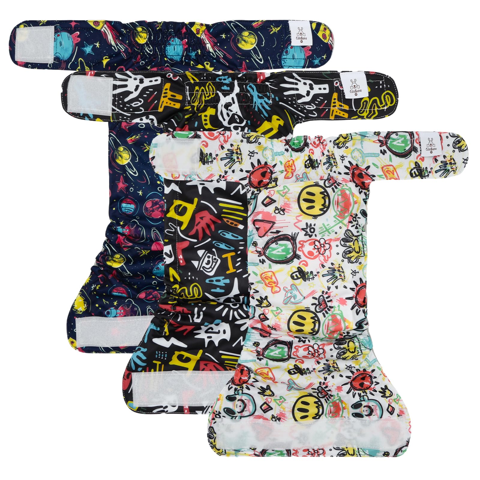 Pañales CuteBone reutilizables y ecológicos para reducir residuos.