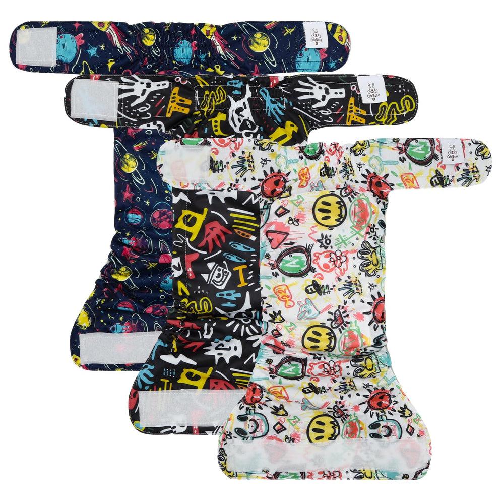 Pañales CuteBone reutilizables y ecológicos para reducir residuos.