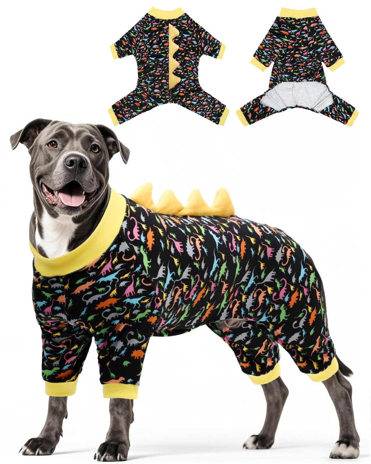 CuteBone Pijama Dinosaurio para Perro: diseño divertido y cómodo para paseos y descanso.