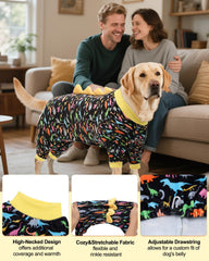 CuteBone Pijama Dinosaurio Perro: tejido suave que cuida la piel y mantiene el calor.