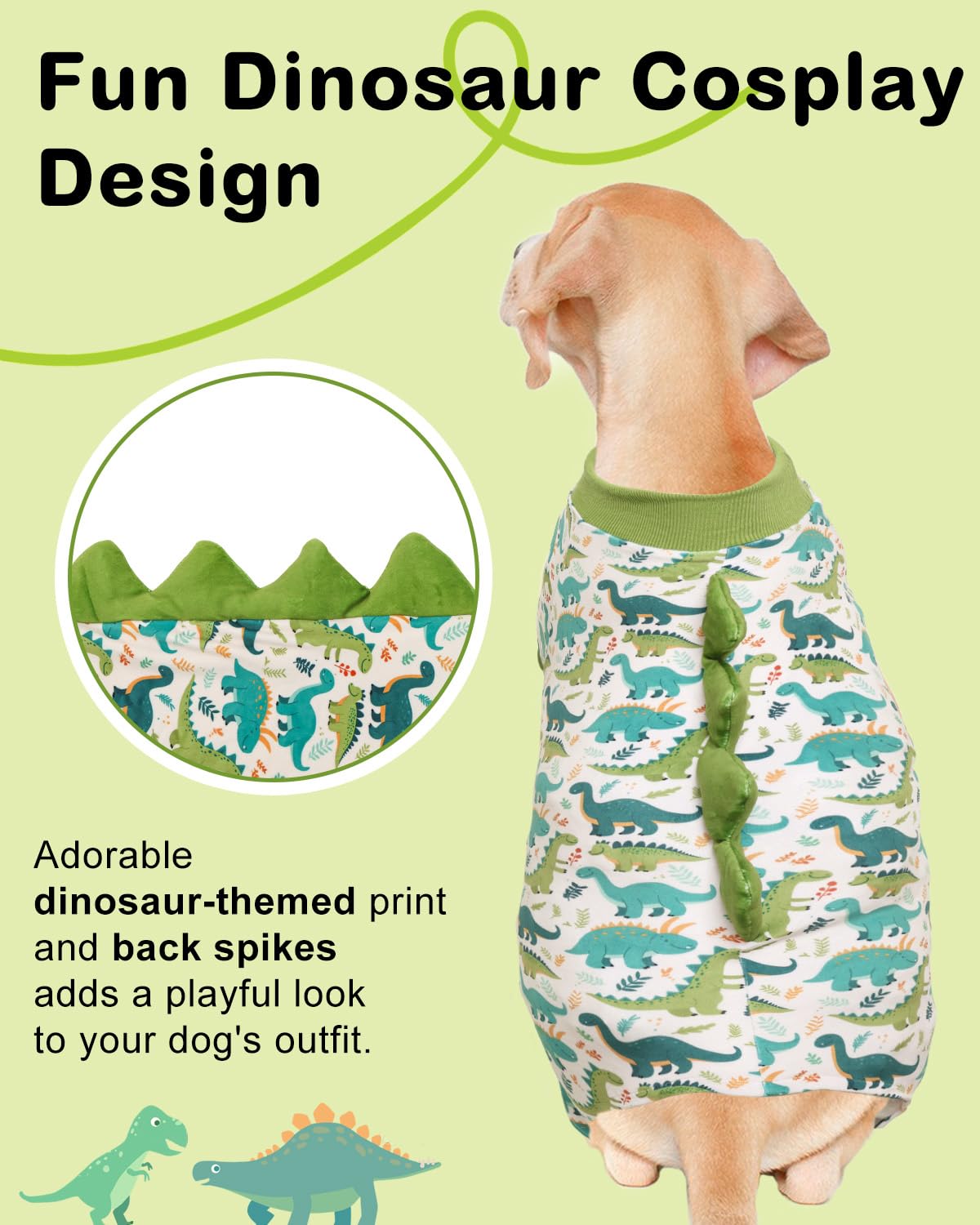CuteBone pijama dinosaurio con diseño cosplay y cuernos para sesiones de fotos