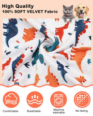 Cutebone pijama dinosaurio perro, impresión cosplay divertida, ideal para fotos.