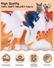 CuteBone Pijama Dinosaurio para Perro, tejido elástico para libertad de movimiento.