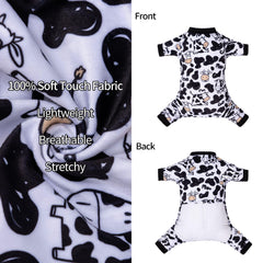CuteBone Pijama para perro, diseño de cuatro patas, fácil de vestir.