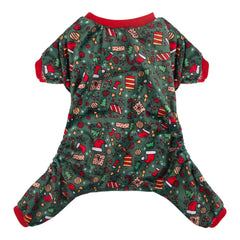 CuteBone pijama para perros con modelo navideño, cómodo para dormir y pasear.