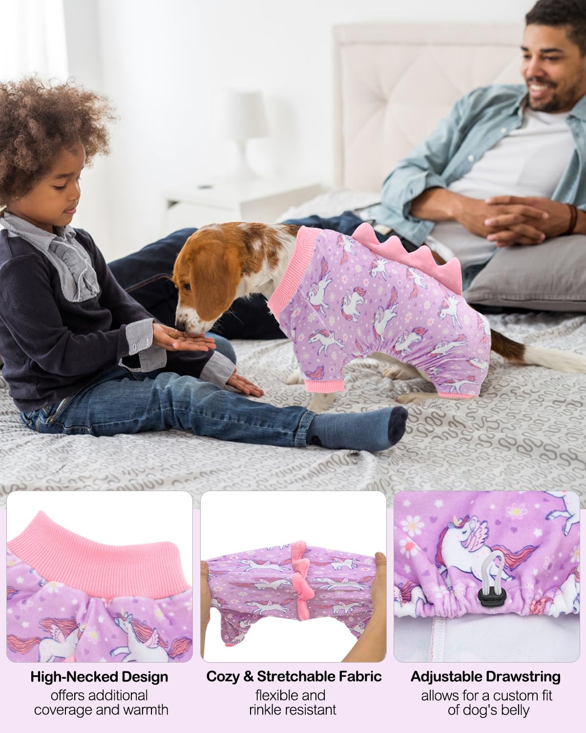 CuteBone pijama una pieza pull-over: ponérselo rápido y seguro para paseos