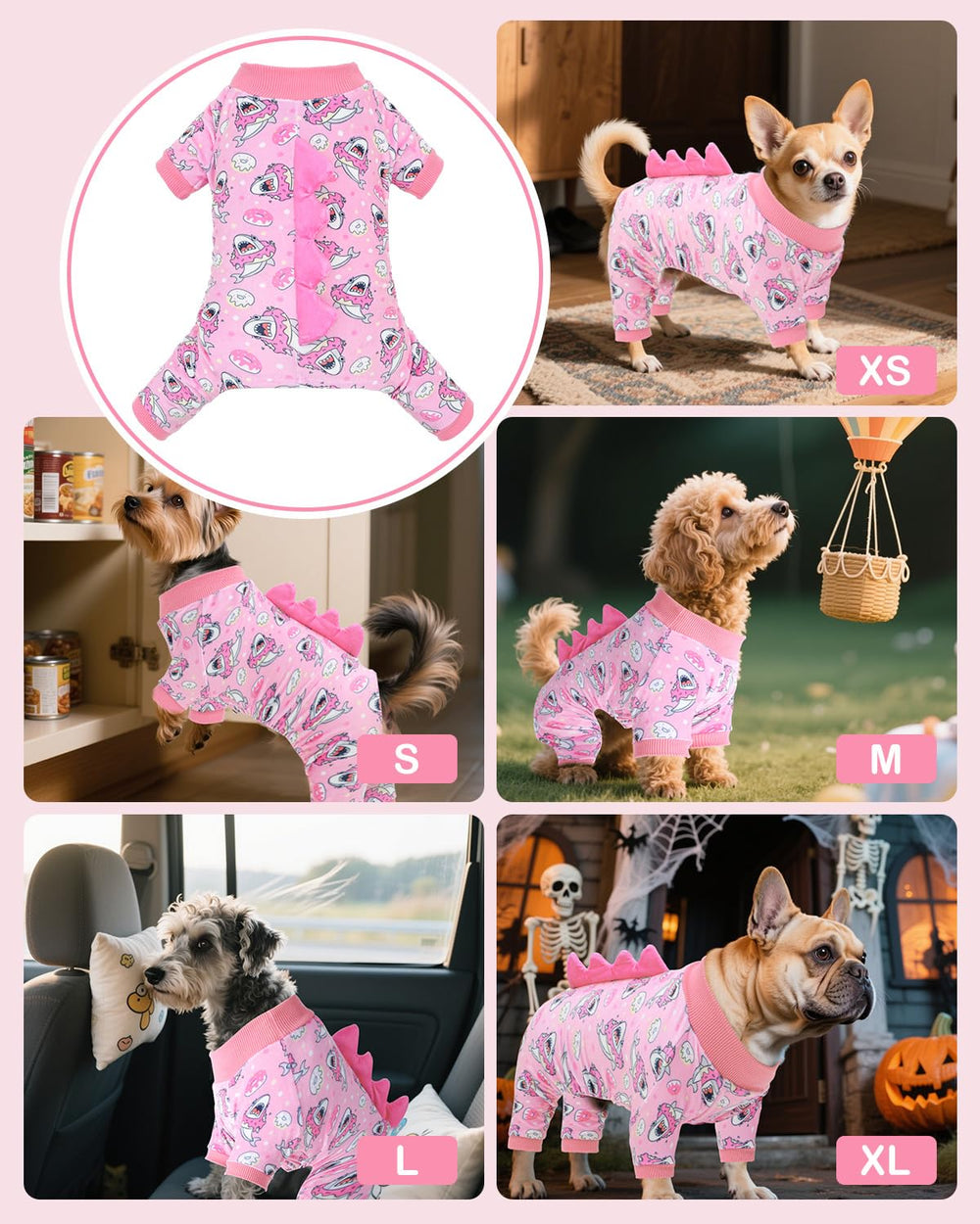 CuteBone Pijama con tejido elástico para libertad de movimiento.