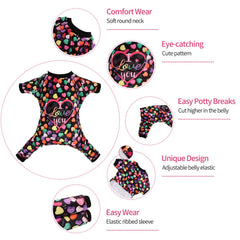 CuteBone pijamas para perro pequeño, costado, ajuste suave para movilidad sin irritación.