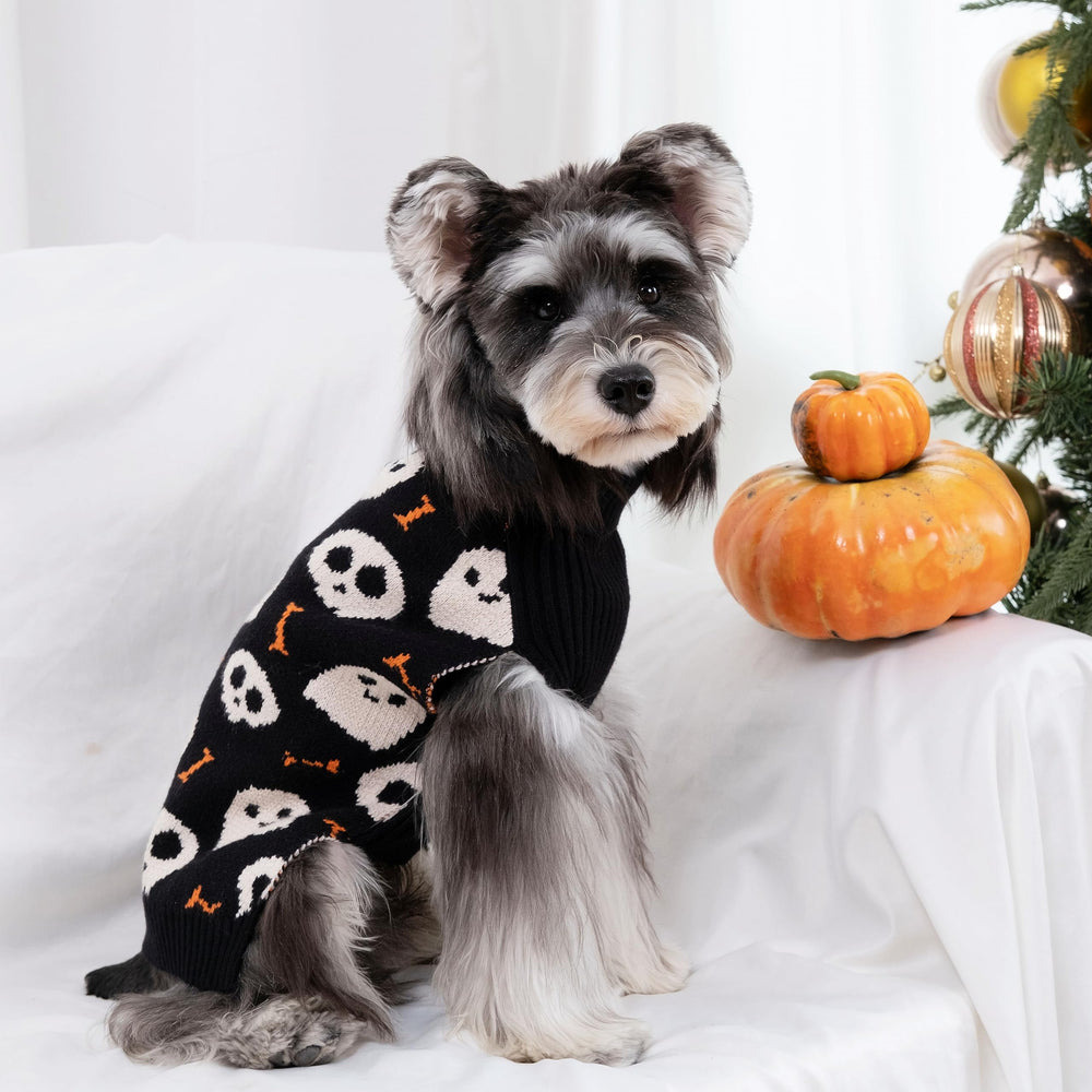 Cuello alto de la sudadera CuteBone para perro, calor suave.