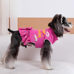 CuteBone sudadera rosa con cuello alto, mantiene el cuello de tu mascota abrigado.